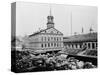 Carts and Wagons in Front of Faneuil Hall-null-Stretched Canvas