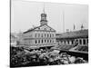 Carts and Wagons in Front of Faneuil Hall-null-Stretched Canvas