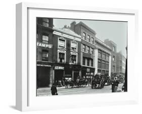 Carts Outside the Sundial Public House, Goswell Road, London, 1900-null-Framed Premium Photographic Print