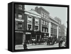 Carts Outside the Sundial Public House, Goswell Road, London, 1900-null-Framed Stretched Canvas