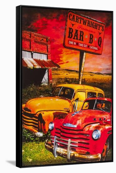 Cartwrights BBQ-John Roy-Framed Stretched Canvas