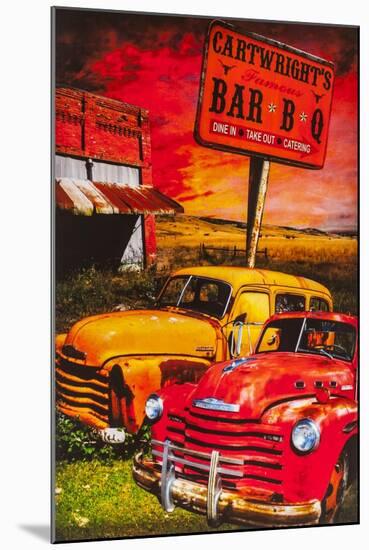 Cartwrights BBQ-John Roy-Mounted Giclee Print