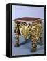 Carved and Gilt Wood Stool, 1696-Francesco and Antonio Corbarelli-Framed Stretched Canvas