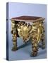 Carved and Gilt Wood Stool, 1696-Francesco and Antonio Corbarelli-Stretched Canvas