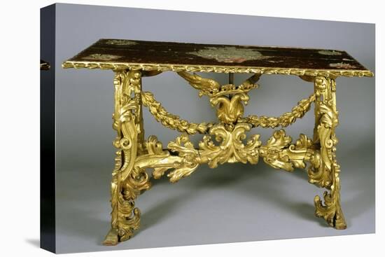 Carved and Gilt Wood Table, 1696-Francesco Podesti-Stretched Canvas