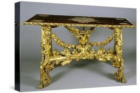 Carved and Gilt Wood Table, 1696-Francesco Podesti-Stretched Canvas