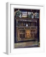 Carved and Inlaid Oak Court Cupboard, 1910-Edwin Foley-Framed Giclee Print