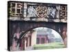 Carved Arch Inside the Imperial Palace, in Hue, Vietnam-David H. Wells-Stretched Canvas