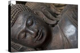 Carved Buddha Heads, Phnom Penh, Cambodia, Southeast Asia-Alex Robinson-Stretched Canvas