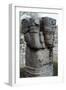 Carved Capital, Pyramid of Kukulkan or El Castillo, Chichen Itza-null-Framed Photographic Print