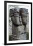 Carved Capital, Pyramid of Kukulkan or El Castillo, Chichen Itza-null-Framed Photographic Print