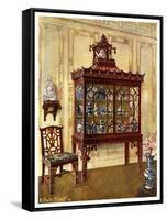 Carved China Case in Chippendale's Chinese Manner, 1911-1912-Edwin Foley-Framed Stretched Canvas