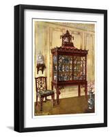 Carved China Case in Chippendale's Chinese Manner, 1911-1912-Edwin Foley-Framed Giclee Print