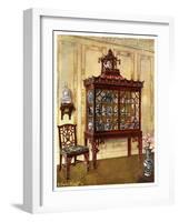 Carved China Case in Chippendale's Chinese Manner, 1911-1912-Edwin Foley-Framed Giclee Print