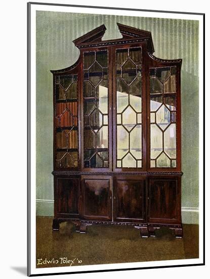 Carved Chippendale Library Bookcase, 1911-1912-Edwin Foley-Mounted Giclee Print