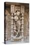 Carved Dancing Girl on Wall of Rani Ki Vav-Annie Owen-Stretched Canvas