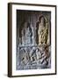 Carved Detail on the Stone Tomb of Alasdair Crotach-Lee Frost-Framed Photographic Print