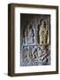 Carved Detail on the Stone Tomb of Alasdair Crotach-Lee Frost-Framed Photographic Print