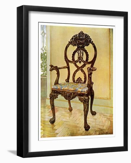 Carved Early Chippendale Chairman's Chair, 1911-1912-Edwin Foley-Framed Giclee Print