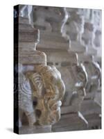 Carved Elephant Columns of Temple at Ranakpur, Rajasthan, India-David H. Wells-Stretched Canvas