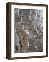 Carved Elephant Columns of Temple at Ranakpur, Rajasthan, India-David H. Wells-Framed Photographic Print