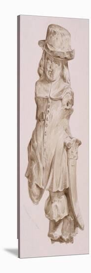 Carved Figure in Oak, 1834-William Henry Kearney-Stretched Canvas