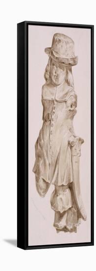 Carved Figure in Oak, 1834-William Henry Kearney-Framed Stretched Canvas