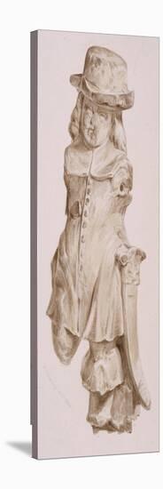 Carved Figure in Oak, 1834-William Henry Kearney-Stretched Canvas