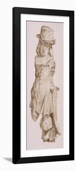 Carved Figure in Oak, 1834-William Henry Kearney-Framed Giclee Print