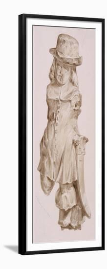 Carved Figure in Oak, 1834-William Henry Kearney-Framed Giclee Print