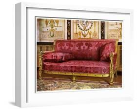 Carved Gilt Couch Covered in Rose Brocade De Lyon, 1911-1912-Edwin Foley-Framed Giclee Print