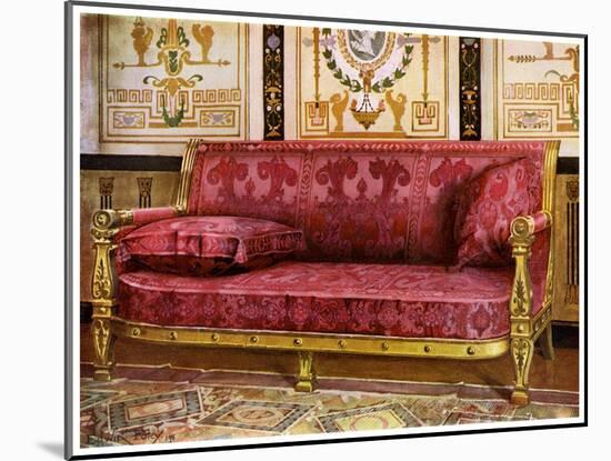 Carved Gilt Couch Covered in Rose Brocade De Lyon, 1911-1912-Edwin Foley-Mounted Giclee Print