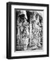 Carved Horse Pillars in Ranganatha Temple, Srirangam, 1869-Samuel Bourne-Framed Photographic Print