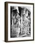 Carved Horse Pillars in Ranganatha Temple, Srirangam, 1869-Samuel Bourne-Framed Photographic Print