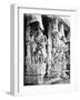 Carved Horse Pillars in Ranganatha Temple, Srirangam, 1869-Samuel Bourne-Framed Photographic Print