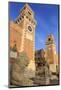 Carved lions, Arsenale entrance (naval shipyard), in winter afternoon sun, Castello, Venice, UNESCO-Eleanor Scriven-Mounted Photographic Print