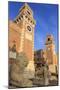 Carved lions, Arsenale entrance (naval shipyard), in winter afternoon sun, Castello, Venice, UNESCO-Eleanor Scriven-Mounted Photographic Print