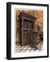 Carved Oak Armoire, 1910-Edwin Foley-Framed Giclee Print