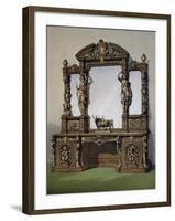 Carved Oak Cabinet from Masterpieces of Industrial Art and Sculpture at International Exhibition-null-Framed Giclee Print