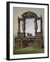 Carved Oak Cabinet from Masterpieces of Industrial Art and Sculpture at International Exhibition-null-Framed Giclee Print