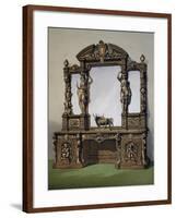 Carved Oak Cabinet from Masterpieces of Industrial Art and Sculpture at International Exhibition-null-Framed Giclee Print