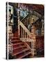 Carved Oaken Stairway, Godinton, 1910-Edwin Foley-Stretched Canvas