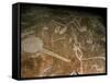 Carved Petroglyph' (People, Deers, Elks, Birds, Boots and Circle), 4th-3rd Millenium BC-null-Framed Stretched Canvas