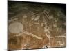 Carved Petroglyph' (People, Deers, Elks, Birds, Boots and Circle), 4th-3rd Millenium BC-null-Mounted Photographic Print