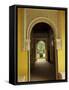 Carved Plaster above Arch in Casa de Pilatos Palace, Sevilla, Spain-Merrill Images-Framed Stretched Canvas