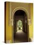 Carved Plaster above Arch in Casa de Pilatos Palace, Sevilla, Spain-Merrill Images-Stretched Canvas