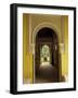 Carved Plaster above Arch in Casa de Pilatos Palace, Sevilla, Spain-Merrill Images-Framed Photographic Print