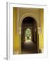 Carved Plaster above Arch in Casa de Pilatos Palace, Sevilla, Spain-Merrill Images-Framed Photographic Print