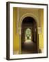 Carved Plaster above Arch in Casa de Pilatos Palace, Sevilla, Spain-Merrill Images-Framed Photographic Print