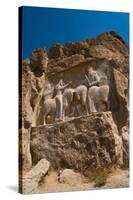 Carved relief of the Investiture of Ardashir I, 224-239 AD, Naqsh-e Rostam Necropolis, near Persepo-James Strachan-Stretched Canvas